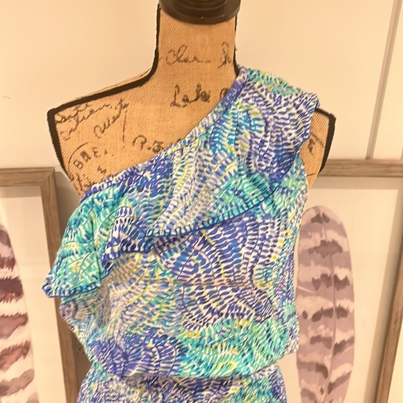 Lilly Pulitzer one shoulder dress HTF - Picture 4 of 11